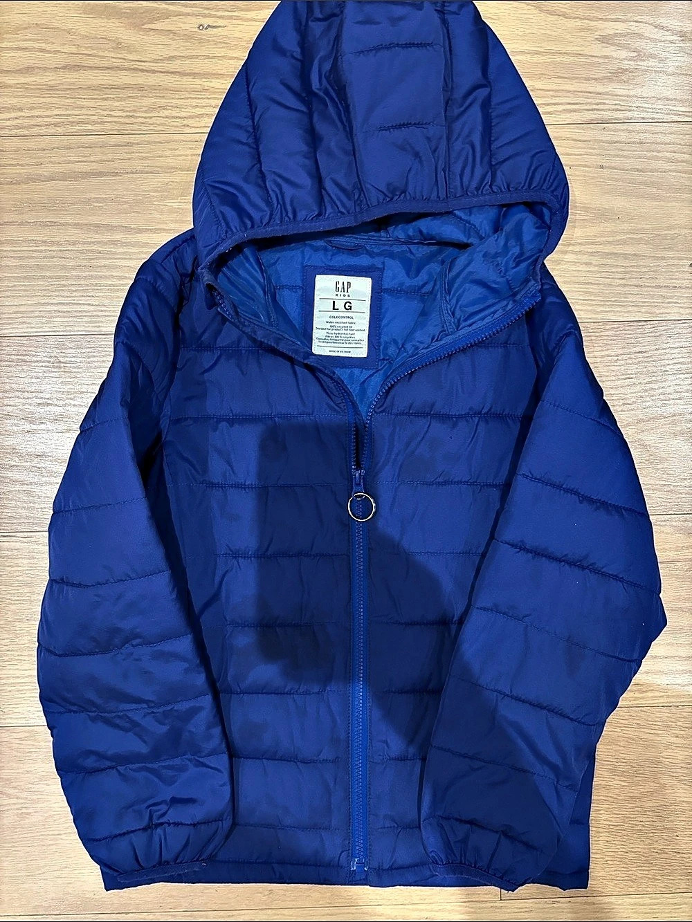 GAP Kids ColdControl Puffer Jacket Blue Boys Large